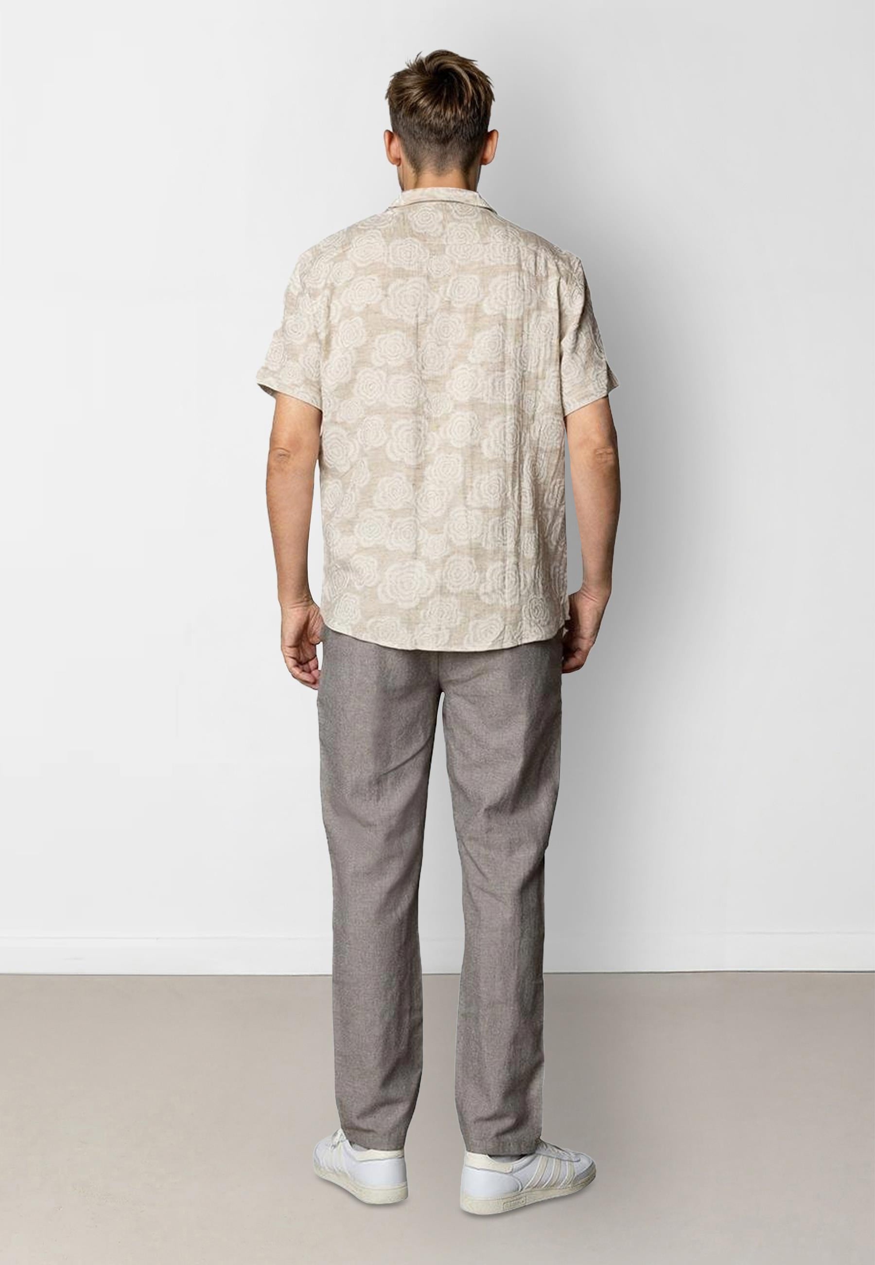 clean-cut-copenhagen-roman-hose-khaki-melange-leinen-regular image 4