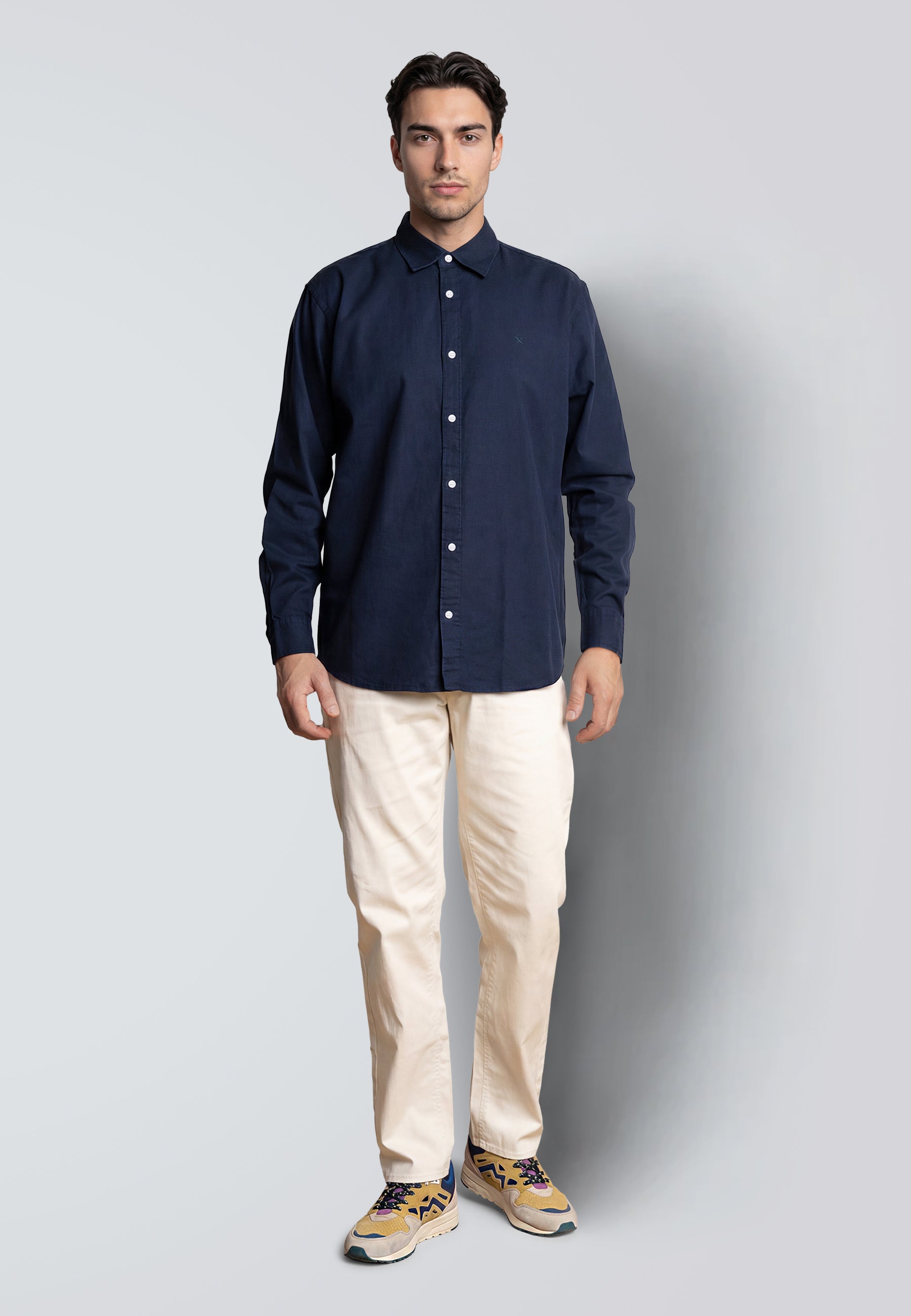 clean-cut-copenhagen-luca-leinenhemd-navy-herren image 3
