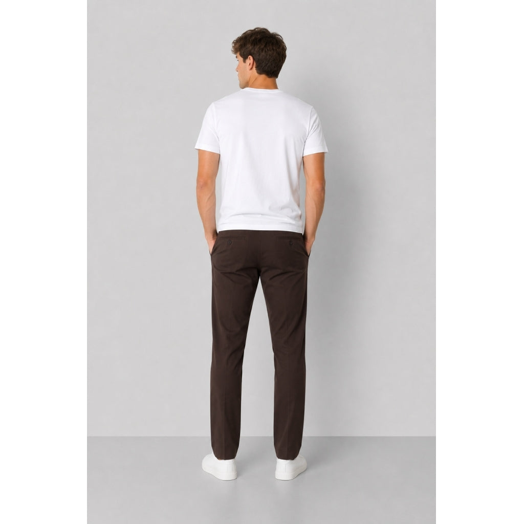 clean-cut-copenhagen-barcelona-flannel-pant-hose-dunkelbraun-relaxed-fit image 4