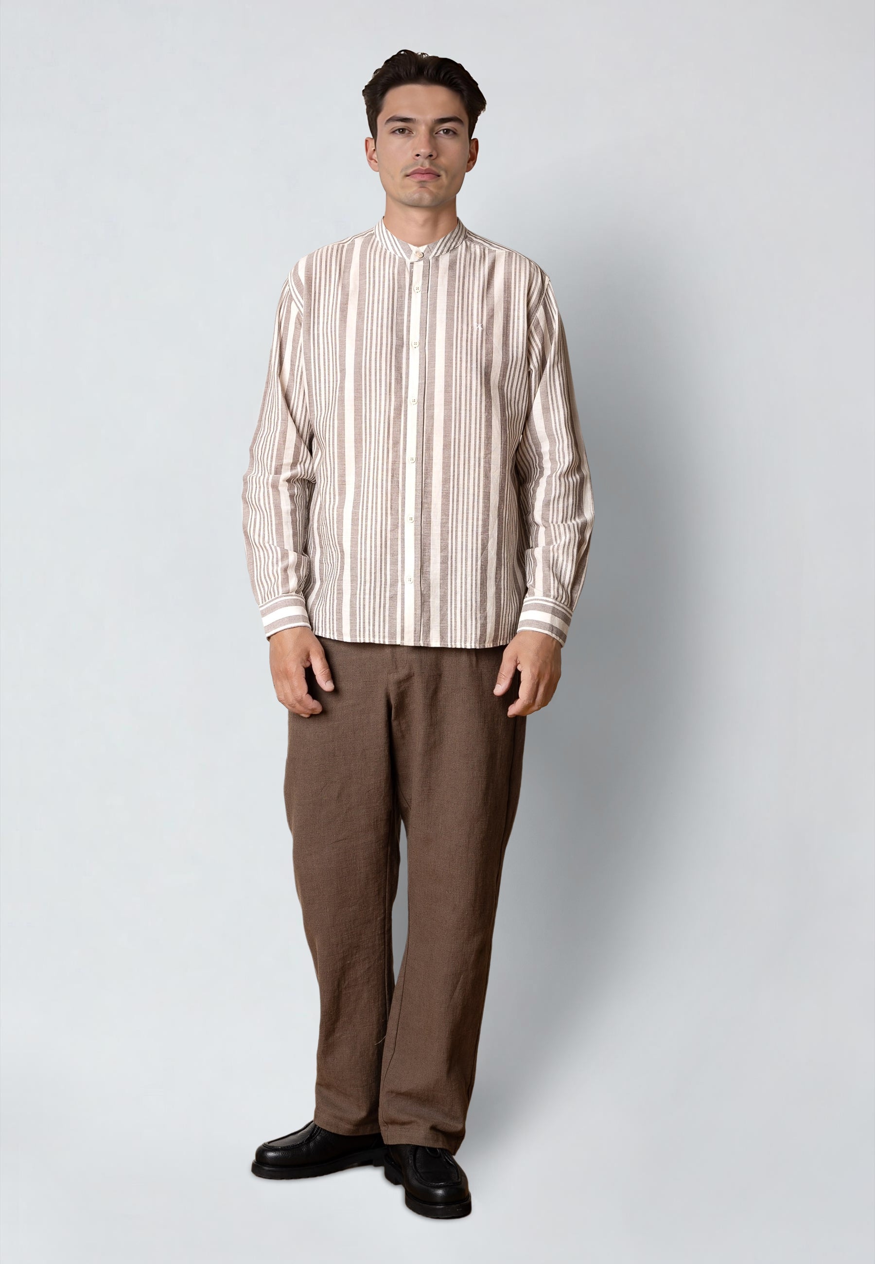 clean-cut-copenhagen-creed-shirt-shitake-herren-stehkragen image 1